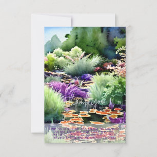 Cartão Pond botânico aquarela personalizável