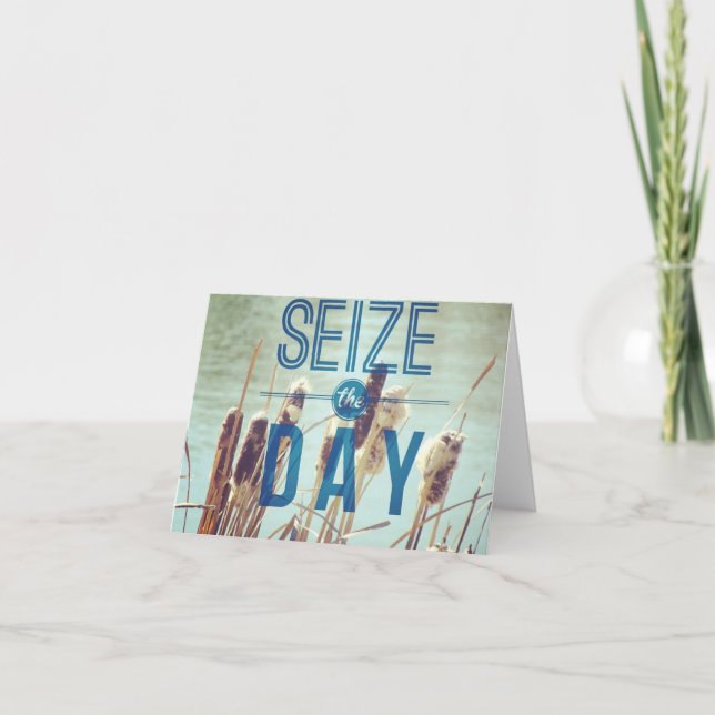 Cartão Pond Plants Sieze the Day (Frente)
