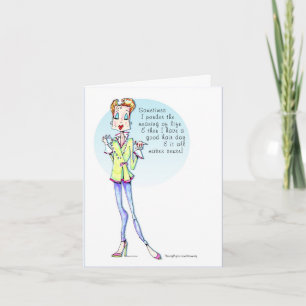 Cartão Ponder life's meaning birthday card