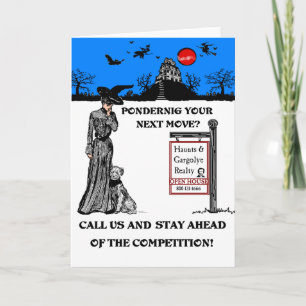 Cartão Pondering seu próximo passo?