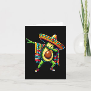 Cartão Pondo Poncho Mexicano Abacate Cinco De Maio