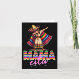 Cartão Pondo Poncho Mexicano Chapéu Cinco De Maio Mamãe