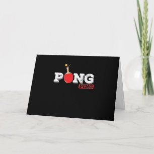 Cartão Pong Ping Spieler Tischtenniskelle mit Ball