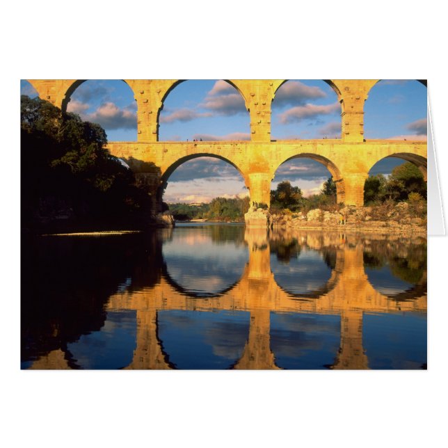 Cartão Pont du Gard, Gardon River, Gard, Languedoc, (Frente Horizontal)