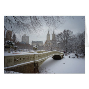 Cartão Ponte arco em inverno, Central Park, Nova Iorque
