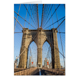 Cartão Ponte Brooklyn no início da manhã