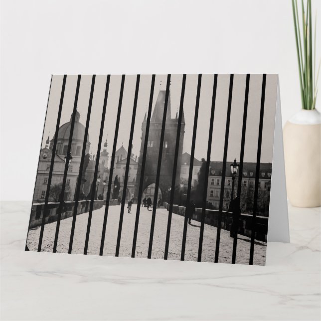 Cartão Ponte Charles em Praga (Frente)