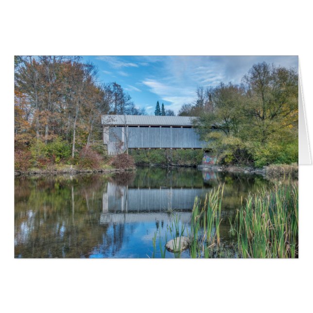 Cartão Ponte coberta por Milby (Frente Horizontal)