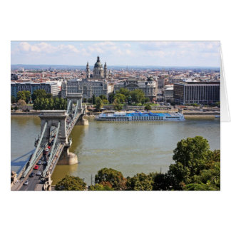 Cartão Ponte de Cadeia Szechenyi, Budapeste, Hungria