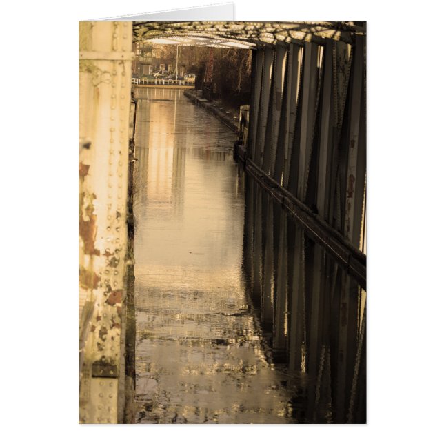 Cartão Ponte de ferro e reflexão (Frente)