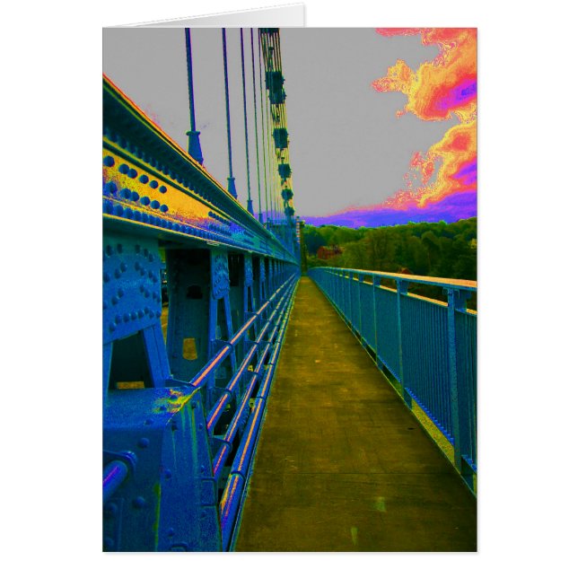 Cartão ponte de suspensão menai (Frente)