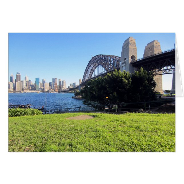 Cartão ponte de sydney verde (Frente Horizontal)
