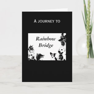 Cartão Ponte do arco-íris - simpatia para o cão