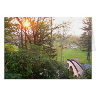 Cartão Ponte do Arco-íris Sunset no Grove City College