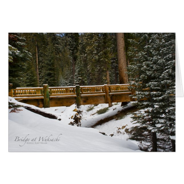 Cartão Ponte em Wuksachi (Frente horizontal)