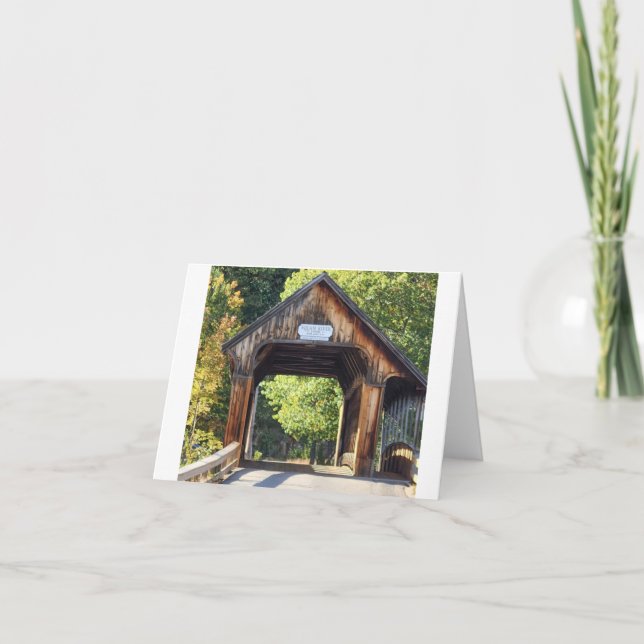 Cartão Ponte fluvial de Nova Hampshire Sqaum (Frente)