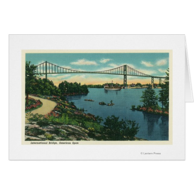 Cartão Ponte internacional - American Span View nº 2 (Frente Horizontal)