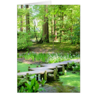 Cartão Ponte japonesa no Jardim Nitobe