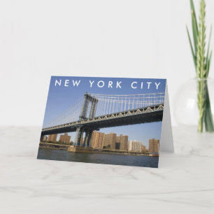 Cartão Ponte Manhattan o rio East Cidade de Nova York