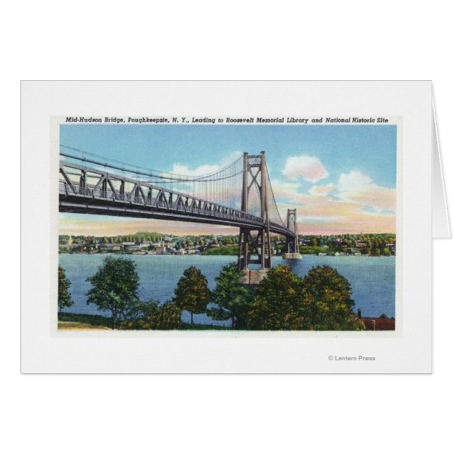 Cartão Ponte médio-Hudson para o histórico de Roosevelt N (Frente Horizontal)