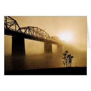 Cartão Ponte no alvorecer