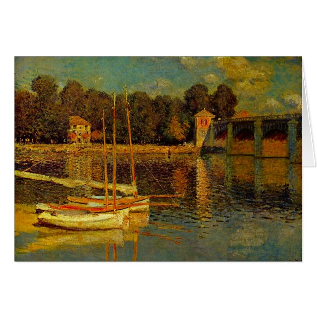 Cartão Ponte no Argenteuil por Claude Monet (Frente Horizontal)