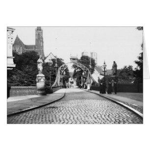 Cartão Ponte para a Catedral, Polônia de Breslau, c.1910