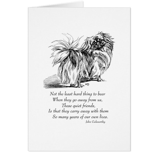 Cartão Ponte Pekingese Dog Rainbow (Frente)