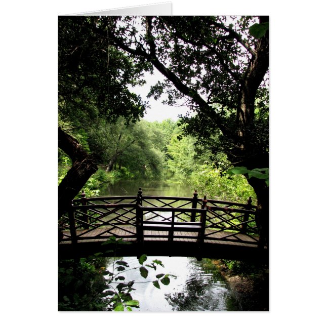 Cartão Ponte sobre a água calma (Frente)