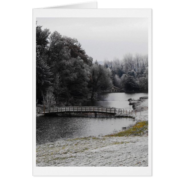Cartão Ponte sobre a água gelada (Frente)