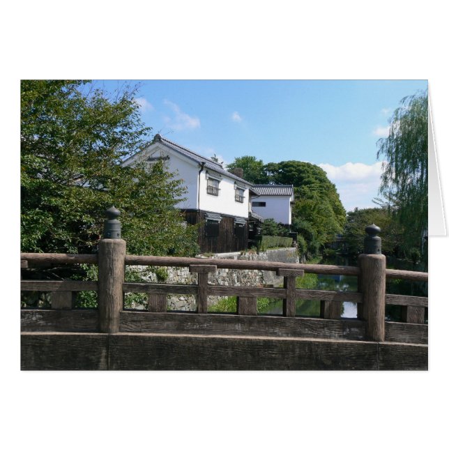 Cartão Ponte sobre o Canal de Omihachiman (Frente Horizontal)