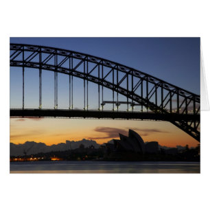 Cartão Ponte Sydney Harbor e a Ópera de Sydney às 2