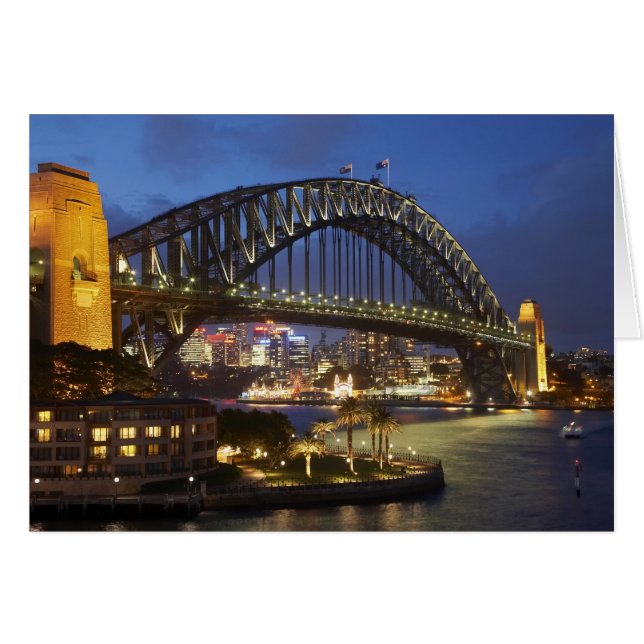Cartão Ponte Sydney Harbor e Hotel Park Hyatt Sydney (Frente Horizontal)