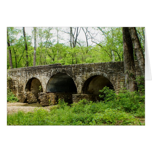 Cartão Ponte velha no rio de Cuivre (Frente horizontal)