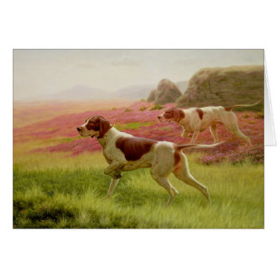 Cartão Ponteiros em uma paisagem, século XIX