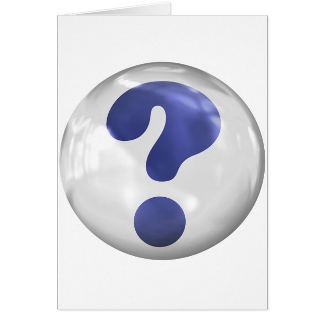 Cartão Ponto de interrogação (Frente)