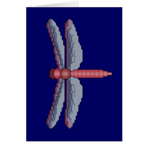 Cartão Ponto transversal da libélula