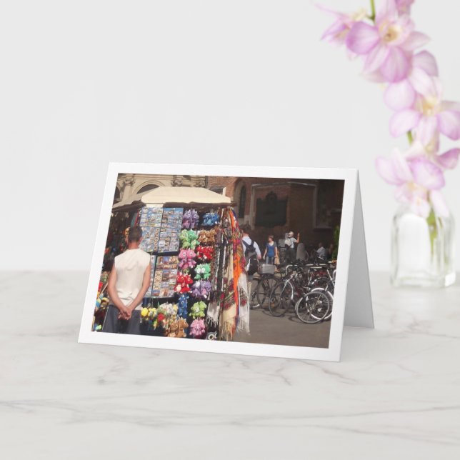 Cartão Ponto turístico, Cracóvia, Polônia (Orquídea)