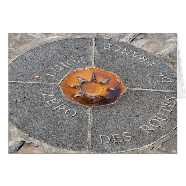 Cartão Ponto zero, Paris (Frente Horizontal)