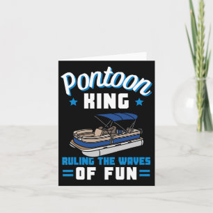 Cartão Pontoon Barco Pontoon King Boat Proprietário Capit