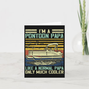 Cartão Pontoon Boat Capitão Pai Papa Gag Pontooning Boati