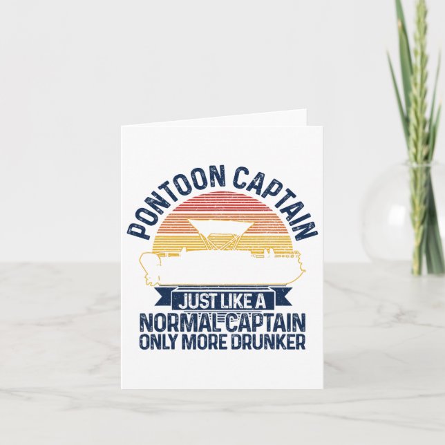 Cartão Pontoon Boat Funny Gift (Frente)