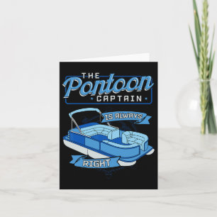 Cartão Pontoon Capitão Bat Sailboat Barco Yacht Ponto