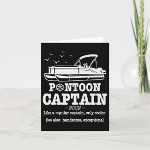 Cartão Pontoon Capitão Definição Boat Life Barco Engraçad