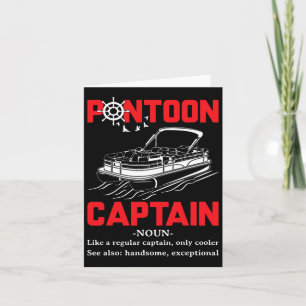 Cartão Pontoon Capitão Definição Engraçado Pontoon Boat