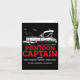 Cartão Pontoon Capitão Definição Engraçado Pontoon Boat