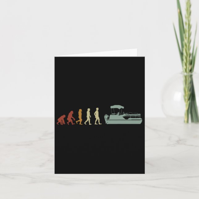 Cartão Pontoon For Men Women Pantoon Barco Lago Toon (Frente)