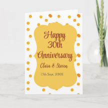 pontos amarelos brilhantes feliz 30º aniversário d