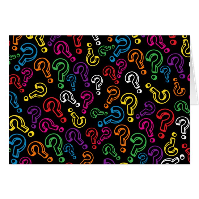 Cartão Pontos de interrogação (Frente Horizontal)