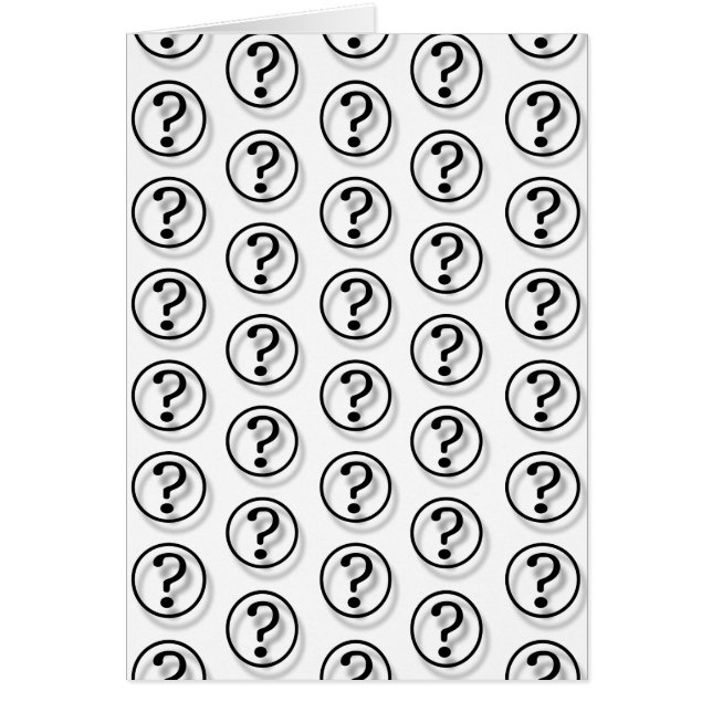 Cartão Pontos de interrogação (Frente)